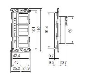 WRT5731WK-8 / WRV5831S1-8 Drawing Dimensions