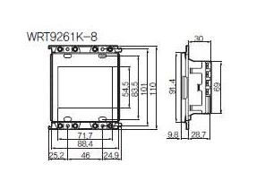 WRT9261K-8 Drawing Dimensions